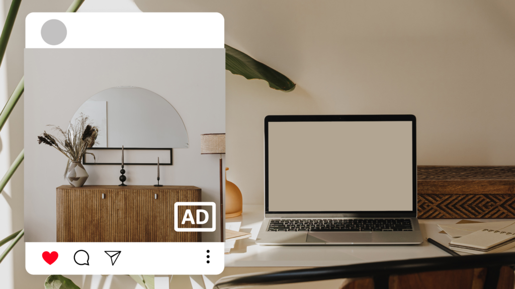 A laptop displaying a post advertisement of a house location.