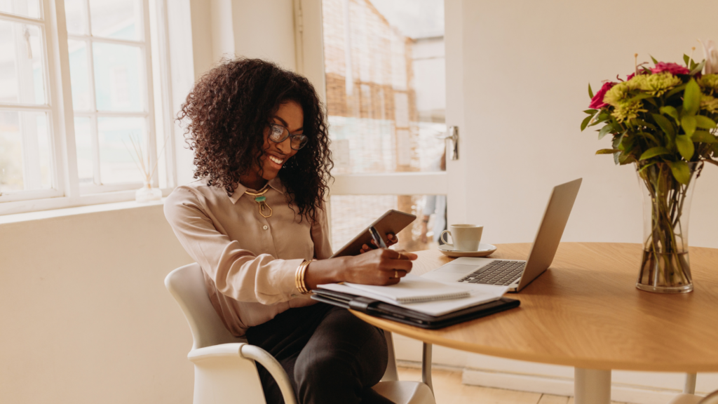 A person managing financial documents and planning for consistent income.