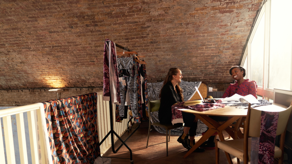A dedicated workstation with high-speed internet at a shoot location.