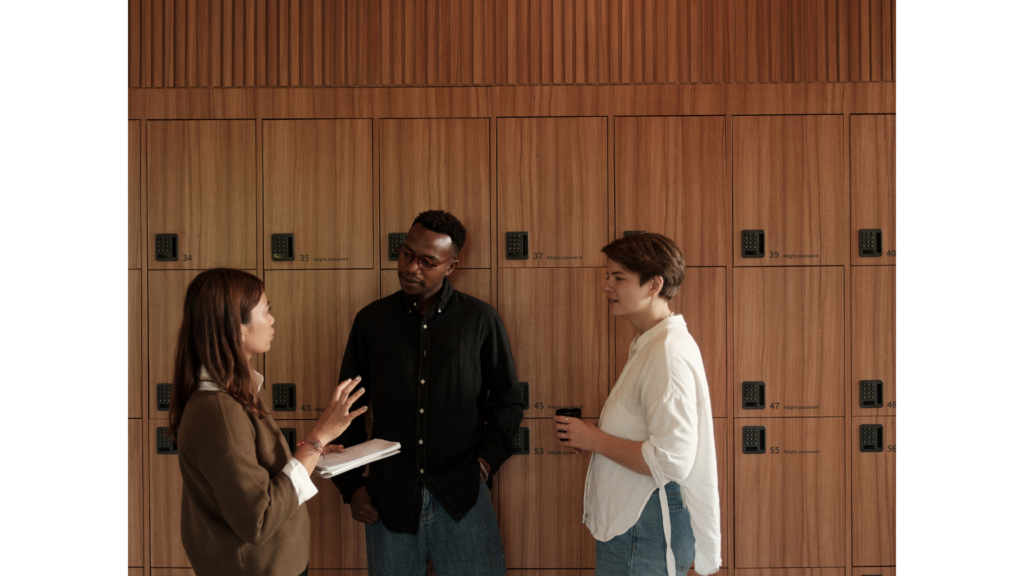 A host providing exceptional customer service to clients at a shoot location.